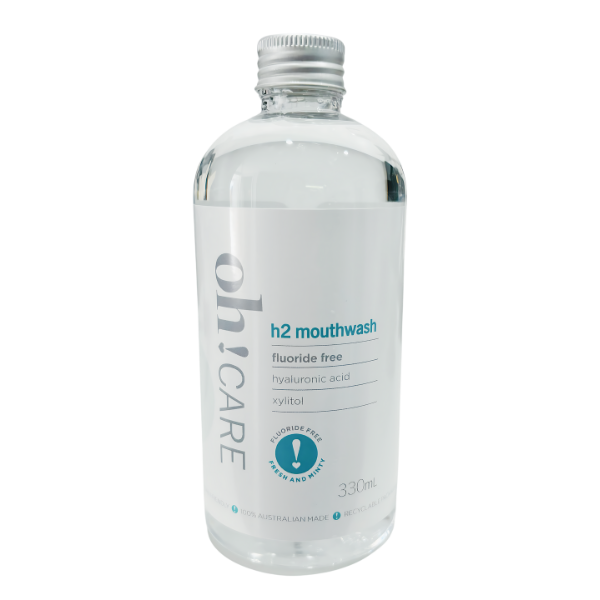 NEW! h2 Mouthwash: Fluoride Free w/ Hyaluronic Acid 330ml