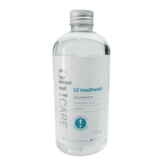 NEW! h2 Mouthwash: Fluoride Free w/ Hyaluronic Acid 330ml